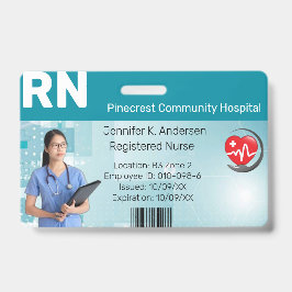 Hospital Medical Employee Photo ID Badge