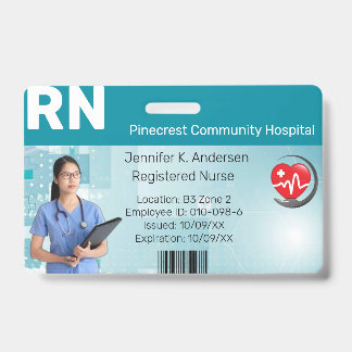 Hospital Medical Employee Photo ID Badge