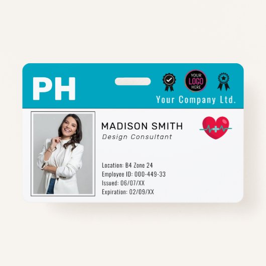 Hospital Medical Employee Photo ID Badge (Voorkant)