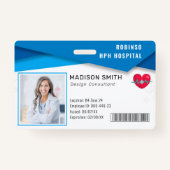 Hospital Medical Employee Photo ID  Badge (Voorkant)