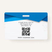 Hospital Medical Employee Photo ID  Badge (Achterkant)