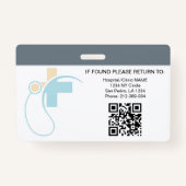 Hospital Medical Employee Photo ID Badge – Gray (Achterkant)