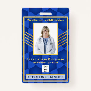 Hospital Medical Operating Room RN Employee Photo Badge