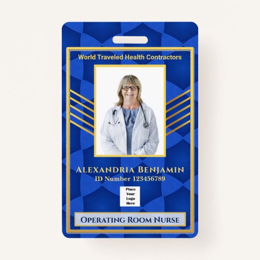 Hospital Medical Operating Room RN Employee Photo Badge (Voorkant)