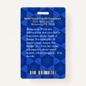 Hospital Medical Operating Room RN Employee Photo Badge (Achterkant)