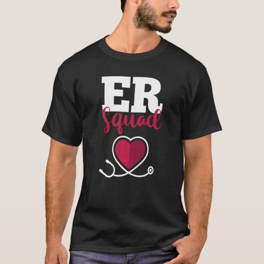 Hospital Nurse Crew Emergency Room Nursing RN ER S T-shirt (Voorkant)