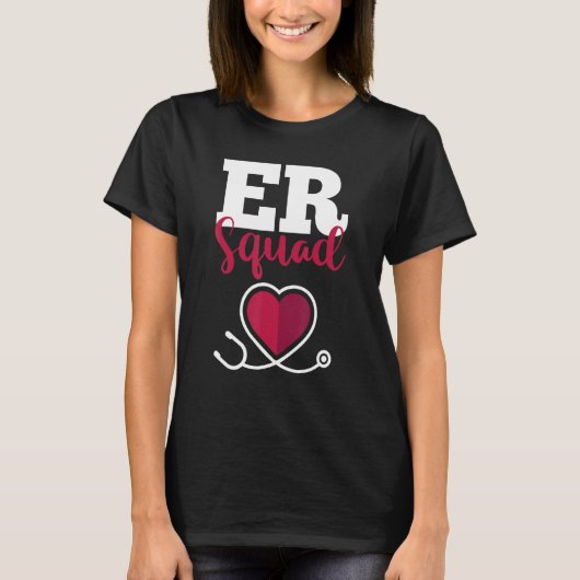 Hospital Nurse Crew Emergency Room Nursing  RN  ER T-shirt (Voorkant)