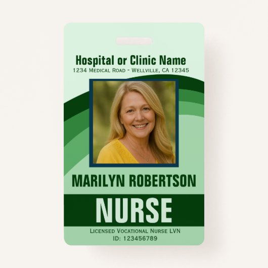 Hospital or Medical Clinic Name Badge (Voorkant)