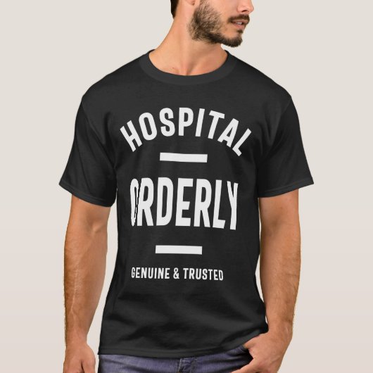 Hospital Orderly Job Title Beroeps T-shirt (Voorkant)