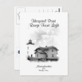 Hospital Point Range Front Light - Massachusetts Briefkaart (Voorkant / Achterkant)