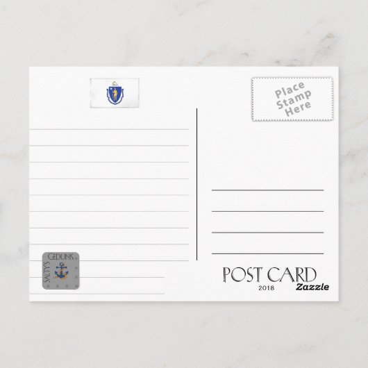 Hospital Point Range Front Light - Massachusetts Briefkaart (Achterkant)