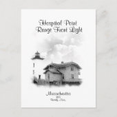 Hospital Point Range Front Light - Massachusetts Briefkaart (Voorkant)