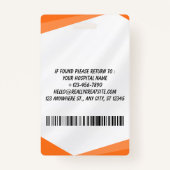 Hospital Staff Photo ID Badge (Achterkant)