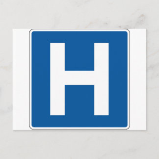 Hospital Street Sign. Briefkaart