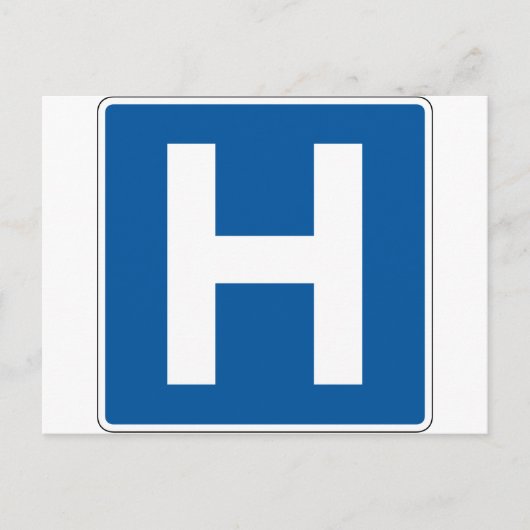 Hospital Street Sign. Briefkaart (Voorkant)