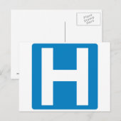 Hospital Zone Highway Sign Briefkaart (Voorkant / Achterkant)