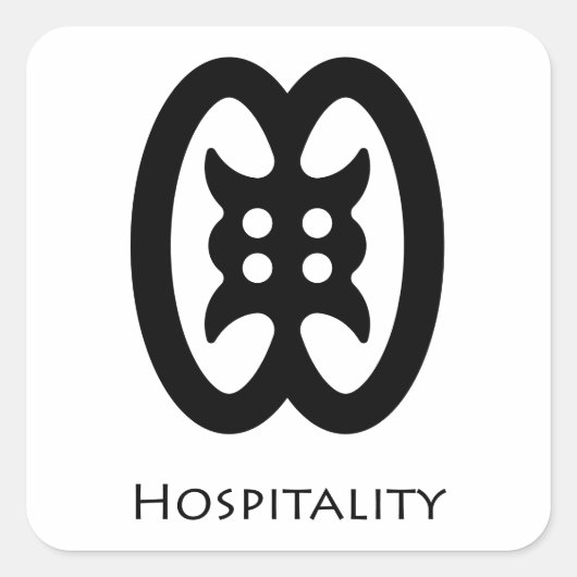 Hospitality ( Akwaaba ) Adinkra Symbol sticker (Voorkant)