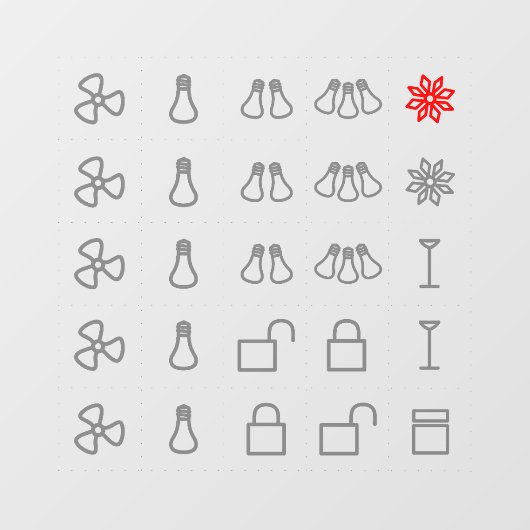 Hospitality cling labels for switches. Grey. Small Raamsticker (Vel)