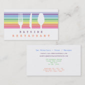 Hospitality Food Fork Spoon Knife Visitekaartje (Voorkant / Achterkant)