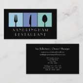 Hospitality Food Fork Spoon Knife Visitekaartje (Voorkant / Achterkant)