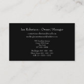 Hospitality Food Fork Spoon Knife Visitekaartje (Achterkant)