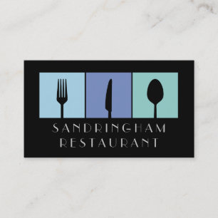 Hospitality Food Fork Spoon Knife Visitekaartje