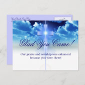 Hospitality: Illuminated Cros "Glad You Came" Card Briefkaart (Voorkant / Achterkant)