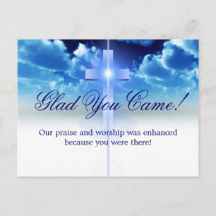 Hospitality: Illuminated Cros "Glad You Came" Card Briefkaart
