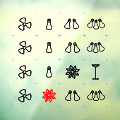 Hospitality labels voor switches raamsticker (Vel 3)