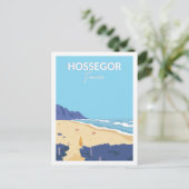Hossegor Frankrijk Beroemde Reisplaats Illustratie Briefkaart (Staand voorkant)