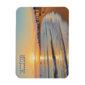 Hossegor Frankrijk Sunset strand Magneet (Verticaal)