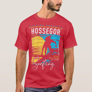 Hossegor Surfing Retro Surf Graphic  Surfer T-shirt