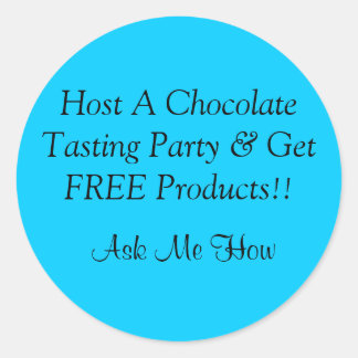 Host A Chocolate Tasting Party Ronde Sticker