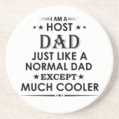 Host papa net als normale papa behalve veel cooler zandsteen onderzetter (Voorkant)
