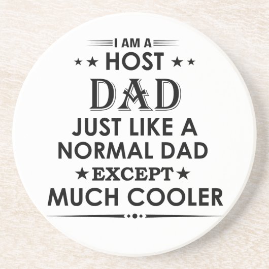 Host papa net als normale papa behalve veel cooler zandsteen onderzetter (Voorkant)