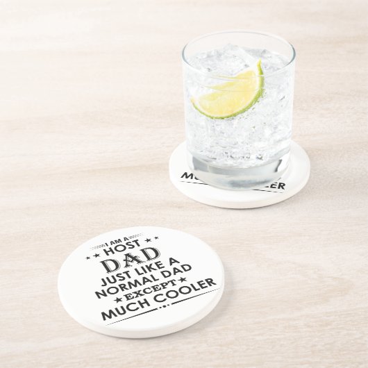 Host papa net als normale papa behalve veel cooler zandsteen onderzetter (Zijkant)