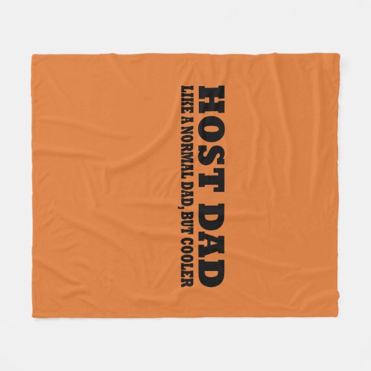 Host vader als een normale vader, maar koeler fleece deken (Voorkant (Horizontaal))