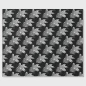 Hosta Bloem in zwart-wit Cadeaupapier (Vlak)
