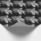 Hosta Bloem in zwart-wit Cadeaupapier (Hoek)