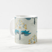 hosta, bloemmotief. koffiemok (Voorkant links)