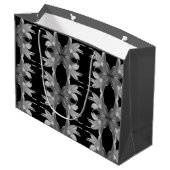 Hosta Flower Artistiek Elegant Zwart-wit Groot Cadeauzakje (Achterkant Gekanteld)