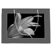 Hosta Flower Zwart & Wit Elegant Classic Floral Groot Cadeauzakje (Voorkant)