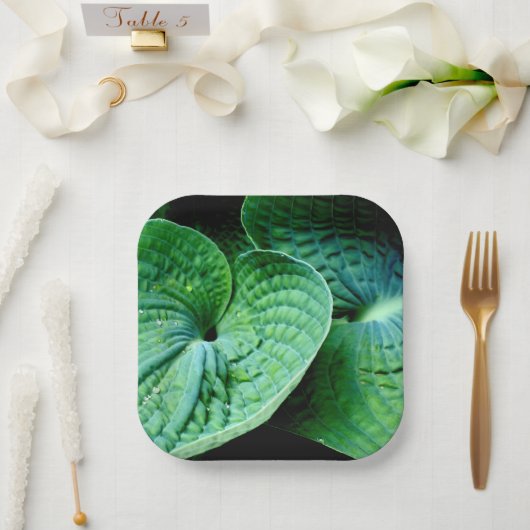 Hosta Heart Papieren Bordje (Huwelijk)