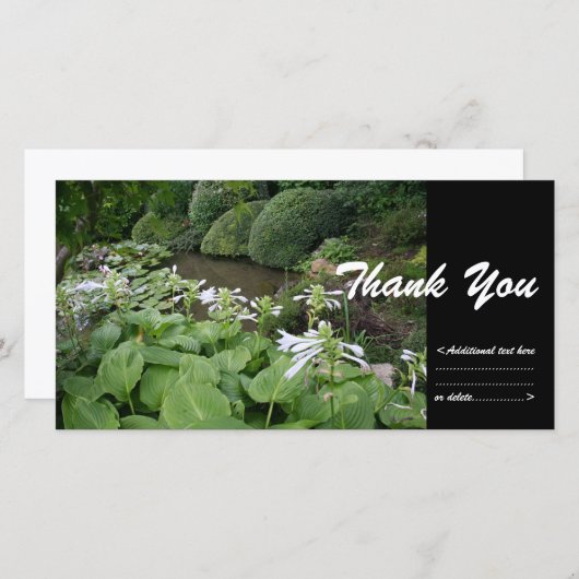 Hosta in een Zen Garden 2 Hartelijk dank Bedankkaart (Voorkant / Achterkant)