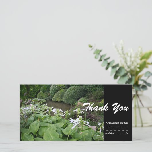 Hosta in een Zen Garden 2 Hartelijk dank Bedankkaart (Staand voorkant)