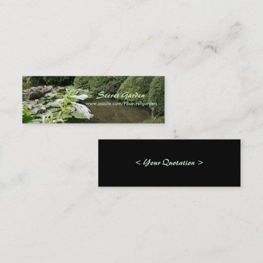 Hosta in een Zen Garden Visitekaartje (Voorkant / Achterkant)