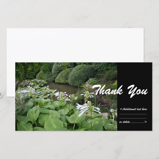 Hosta in een Zen-tuin 2 Bedankkaart (Voorkant / Achterkant)