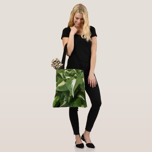 Hosta Leaves Tote Bag (Op model)