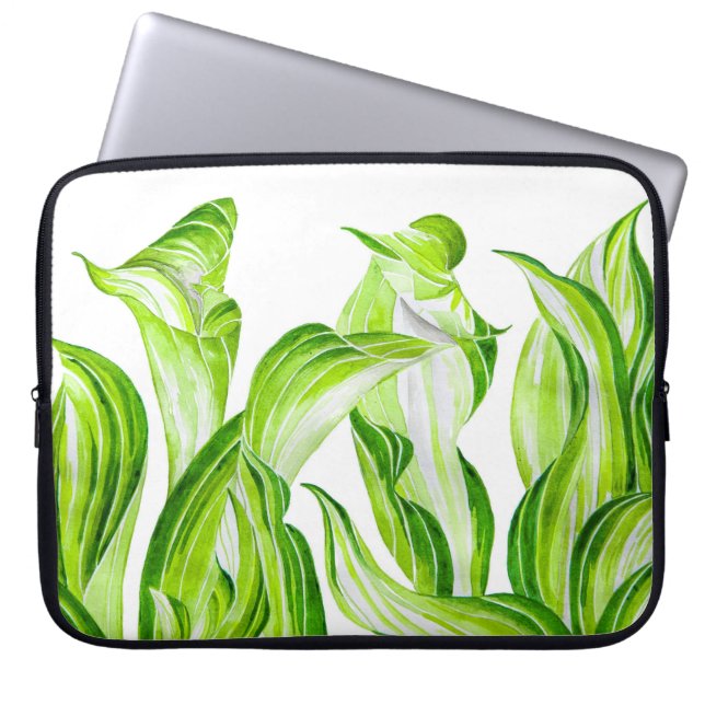'Hosta met de Mosta' op 15-inch laptophoes Laptop Sleeve (Voorkant)