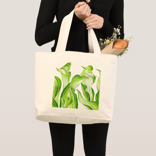 'Hosta met de Mosta' op een Canvas tas (Voorkant (product))